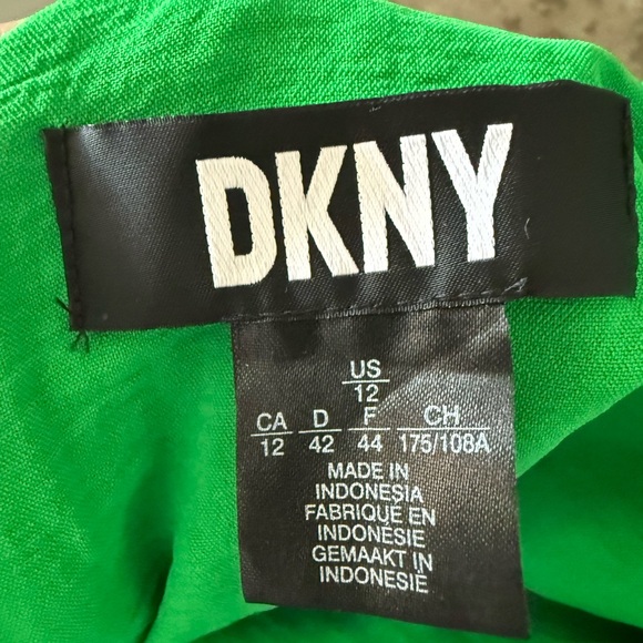 NWT Women’s DKNY Apple Green Dress Size 12 Belt Long Short Sleeve New! $119 - Picture 9 of 11